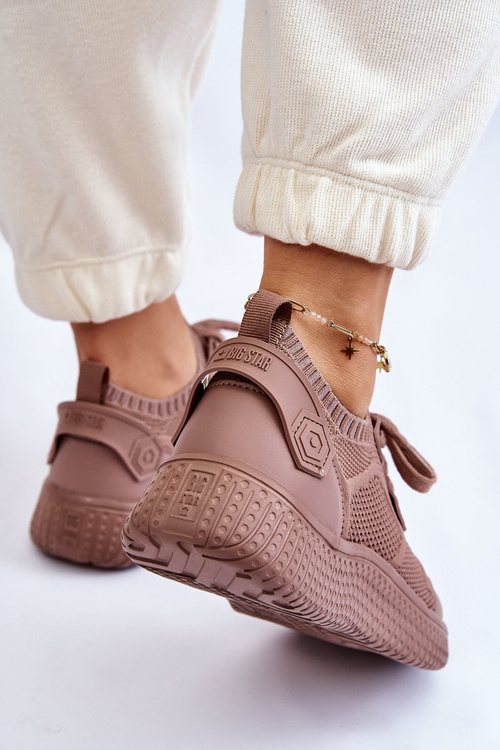 Dámské pohodlné tenisky Memory Foam System Big Star LL274416 Světle hnědá