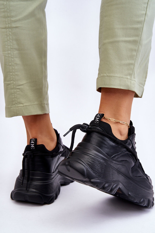 Sportovní Boty Na Masivní Platformě GOE LL2N4030 Černá