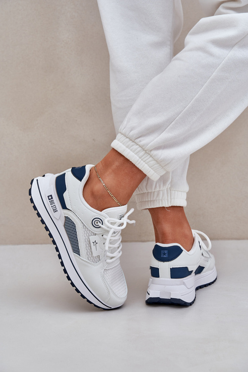 Sportovní Boty Tenisky Dámské Big Star NN274A103 HI-POLY SYSTEM Bílá-Námořnická