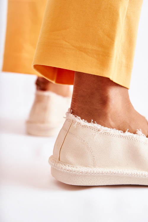 Klasické dámske espadrilles béžové svetlice