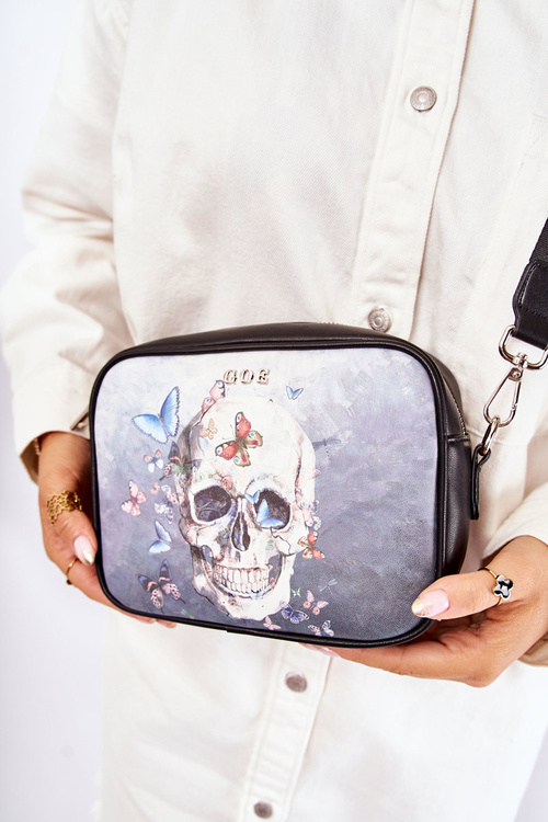 Kožená kabelka Goe Znj011 čierna