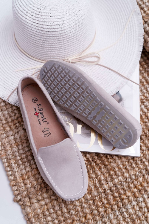 Dámske mokasíny, semišová kožená béžová tenzion