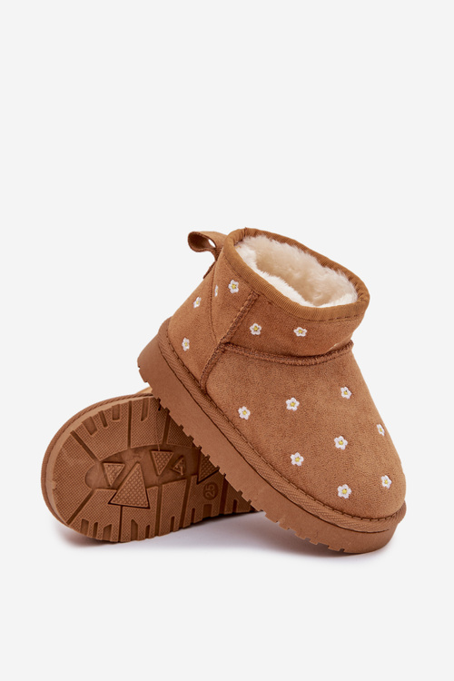 Dětské sněhule zdobené květinami Camel Gracina