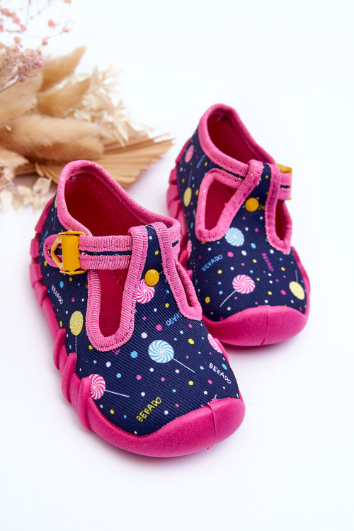 Dievčenské topánky Papci Befado 110p471 Pink-Navy Blue