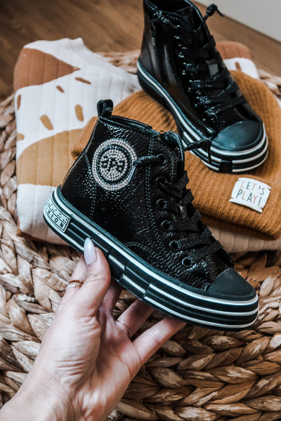 Detský vysoký -zip -High -zipper tenisky