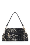 Klasická hadovská kabelka Nobo N1340-CM23 čierna a zlatá vzor