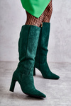 Dámske topánky na príspevku na koleno zelenú skutočne milujú
