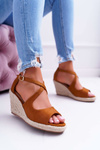 Dámske sandále na Espadril Camel Margus