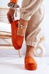 Suede Espadrilles vložený oranžový lesley