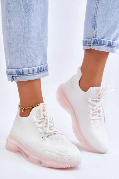 Dámské nazouvací ponožkové boty GOE JJ2N4079 Bílá