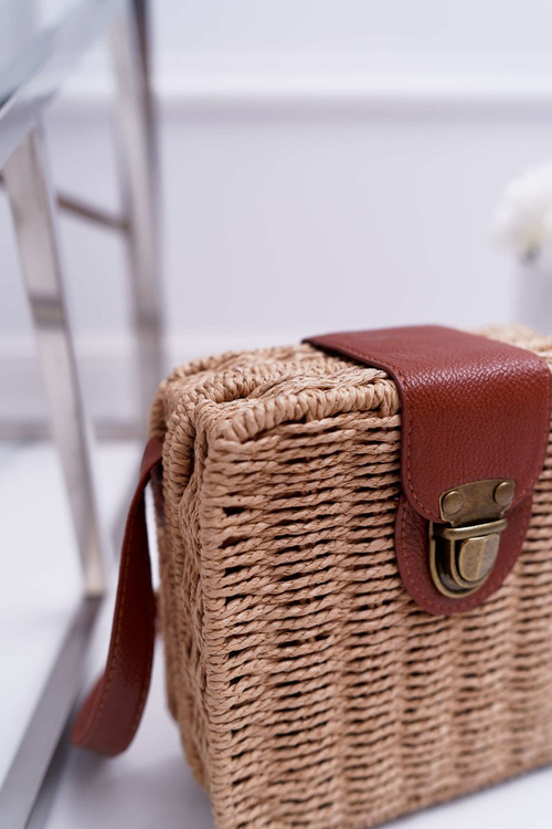 Pletena kabelka Vezza Camel