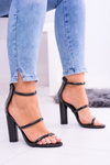 Lu Boo Black Sandals na Lissa Post