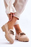 Ženské semišové Moccasins S.Barski HX52-222 BEIGE