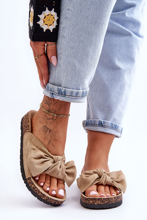 Nazouváky Na Korkové Podrážce Světle béžová Wendy