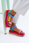 Dámske sandále na platforme viacfarebné Edireda