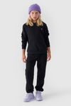 Dievčenská Nereťazová Mikina S Kapucňou Hladká Čierna 4F 4FJWMM00TSWSF1316-20S