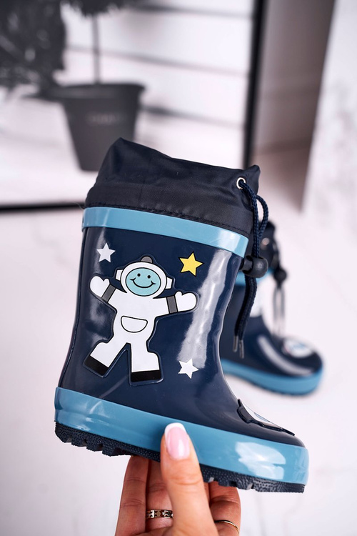 Detský gumový galoshes Navy modrý kosmonaut mordsoo