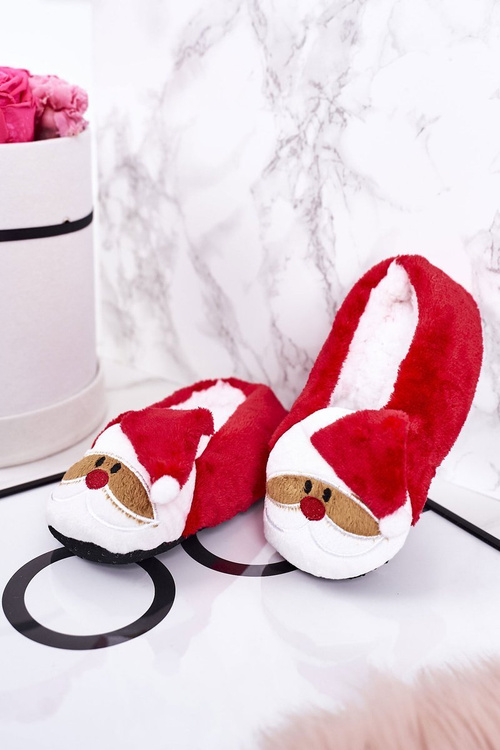 Dětské Vánoční Pantofle S Ježíškem1 Červené Xmas