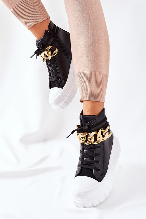 Vysoké tenisky na platforme Black La Rocca