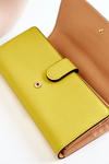 Dámska veľká kožená peňaženka Nobo M0123-C002 žltá