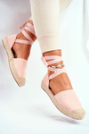 Dámské Espadrilky Šněrované Růžové Bonjour
