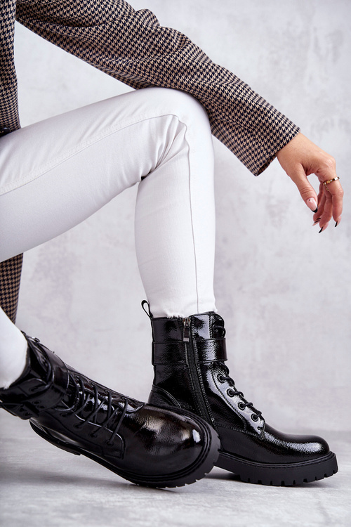 Dámske čipky s plochým čipkou -upom. Čierna spoločnosť Company