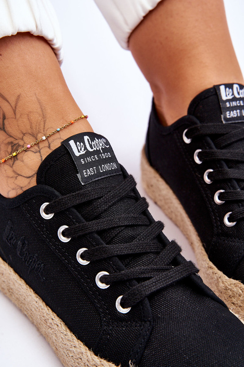 Módní pletené tenisky Lee Cooper LCW-23-31-1797L černá