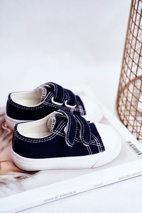 Detské tenisky pre suchý zips, Navy Blue Fanot