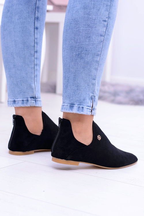 Lu Boo Black topánky s výrezmi hradu Chelsea