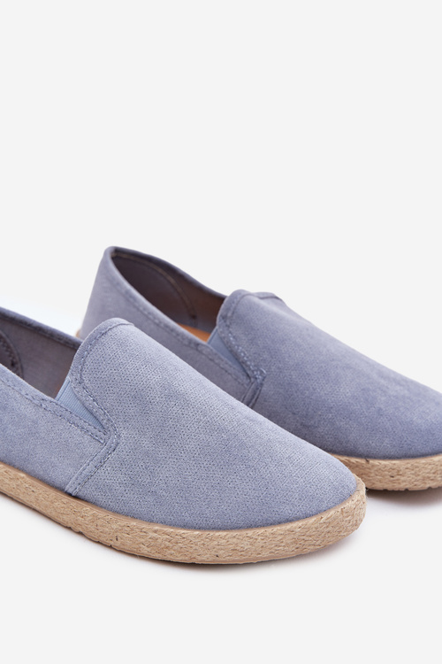 Pánske espadrilky z eko semišu modré Lunaria