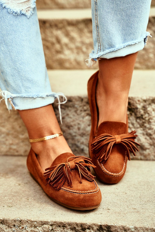 Dámské Mokasiny Maciejka Kožené Camel 04830