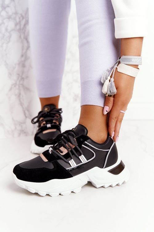 Dámské Sneakersy Na Masivní Podrážce Černé Power