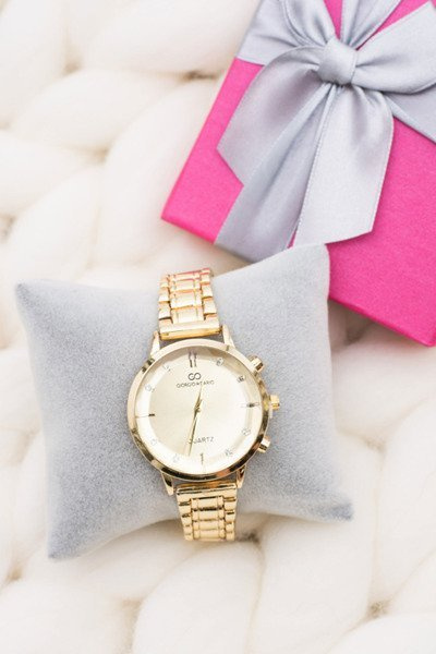Trendy Gold Women Watch with Giorgio & Dario Bracelet