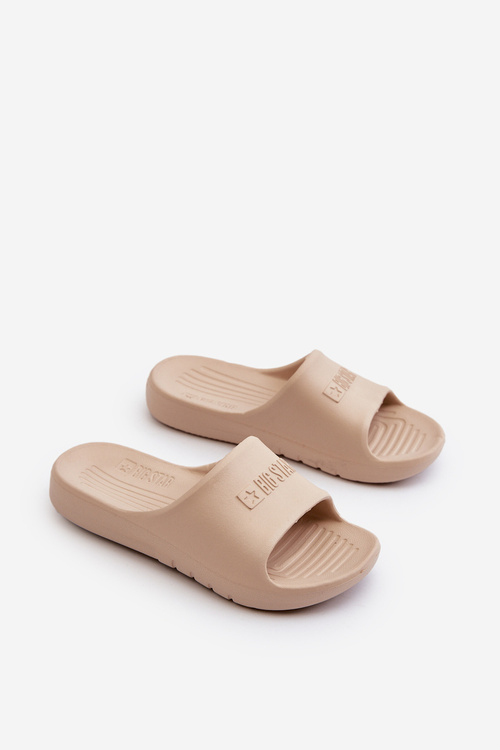 Ľahké penyové detské papuče Big Star NN374559 béžové