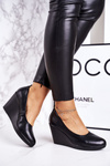 Dámské klasické klínové lodičky Černé Ivonne