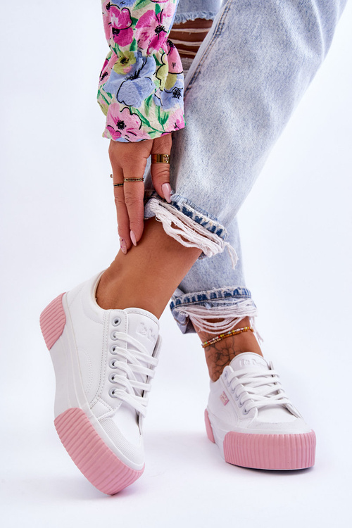 Kožené Sportovní boty Lee Cooper LCW-23-31-1787L Bílé