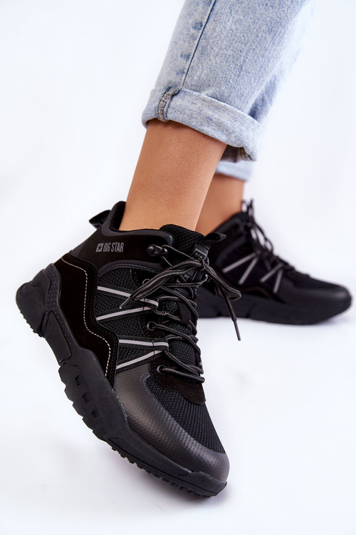 Dámské turistické boty Memory Foam Big Star KK274218 Černe