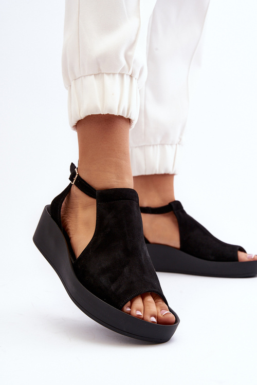 Zazoo 2914 Dámské sandály z semiše Černé