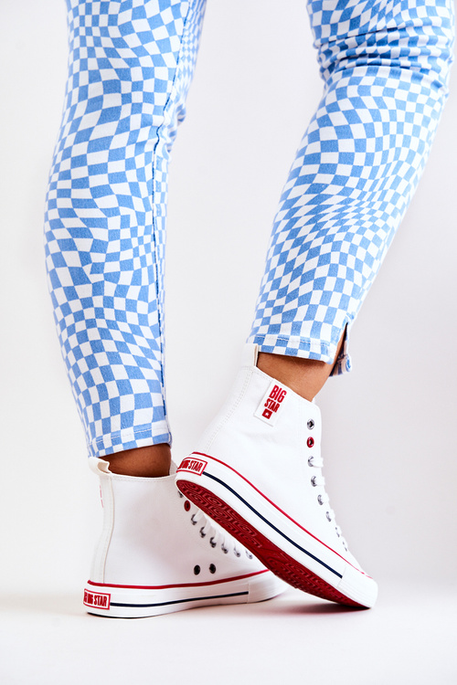 High Leather tenisky veľká hviezda jj274132 biela