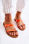 Ženské lakované flip -flops Jimena Orange