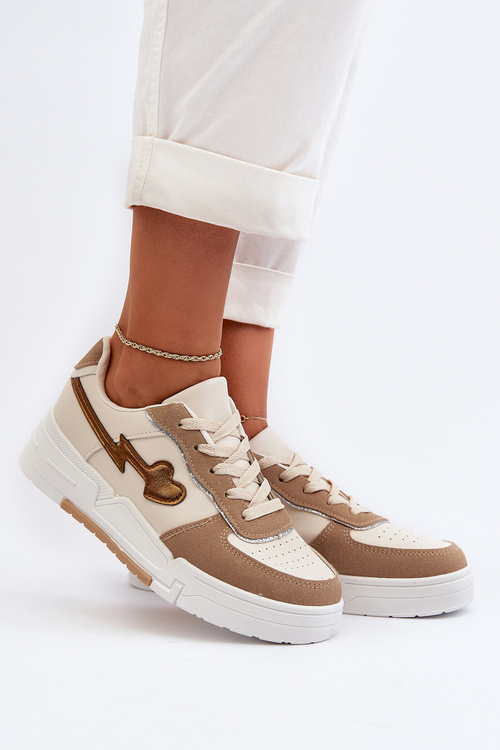 Dámske tenisky na platforme béžové Zeparine