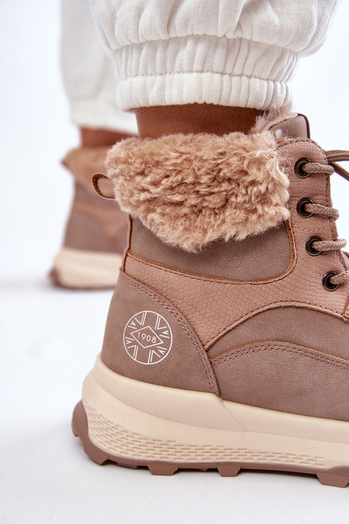 Teplé boty Trappers Lee Cooper LCJ-22-44-1363 Růžove