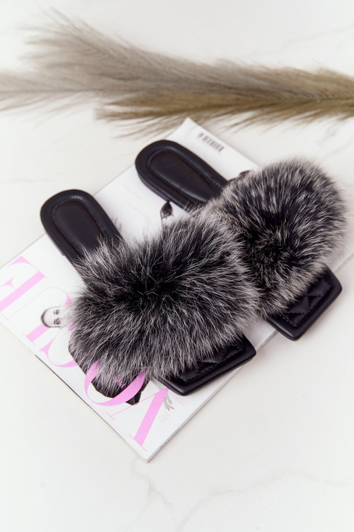 Love You Black Love Love Love Plippers s čiernou farbou