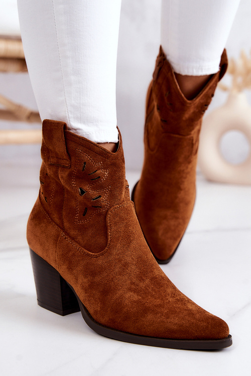 Camel Devon Cowboy Boots Suede topánky