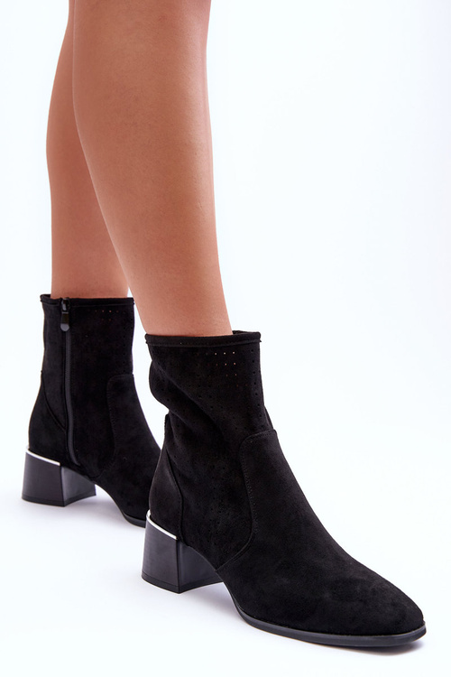 Čierne pearl Openwork Openwork Heels