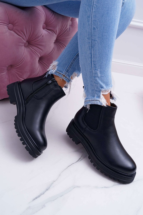 Dámské Kotníkové nízké Boty zateplené Černé Orion