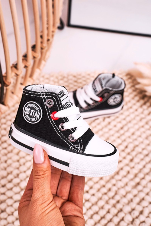 Dětské Tenisky Vysoké Se Zipem BIG STAR HH374188 Černé