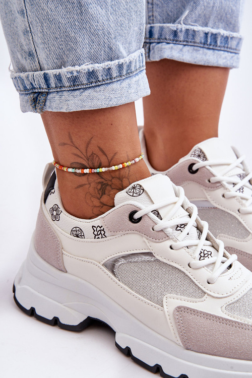 Sportovní Šněrovací Boty Na Platformě Bílé Escape