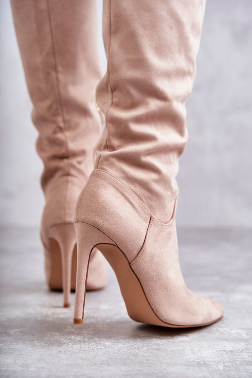 Klasické semišové topánky na Ameya béžová