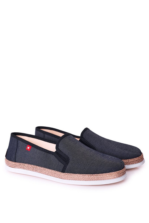 Pánska espadrilles veľká hviezda HH176002 Navy Blue